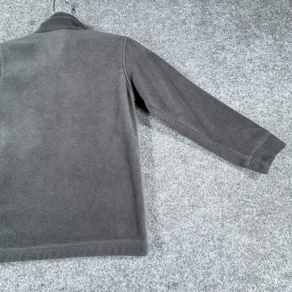 Columbia Steens Mountain II Fleece Jacket Boy's XS Gray Black Lightweight Zip Up